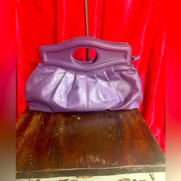 💜80’s Inspired Purple Hand Held Clutch/Satchel Purse💜 - Picture 3 of 3